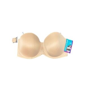 Vanity Fair Strapless Bra Style #74380 Beige Rose Size 42DD